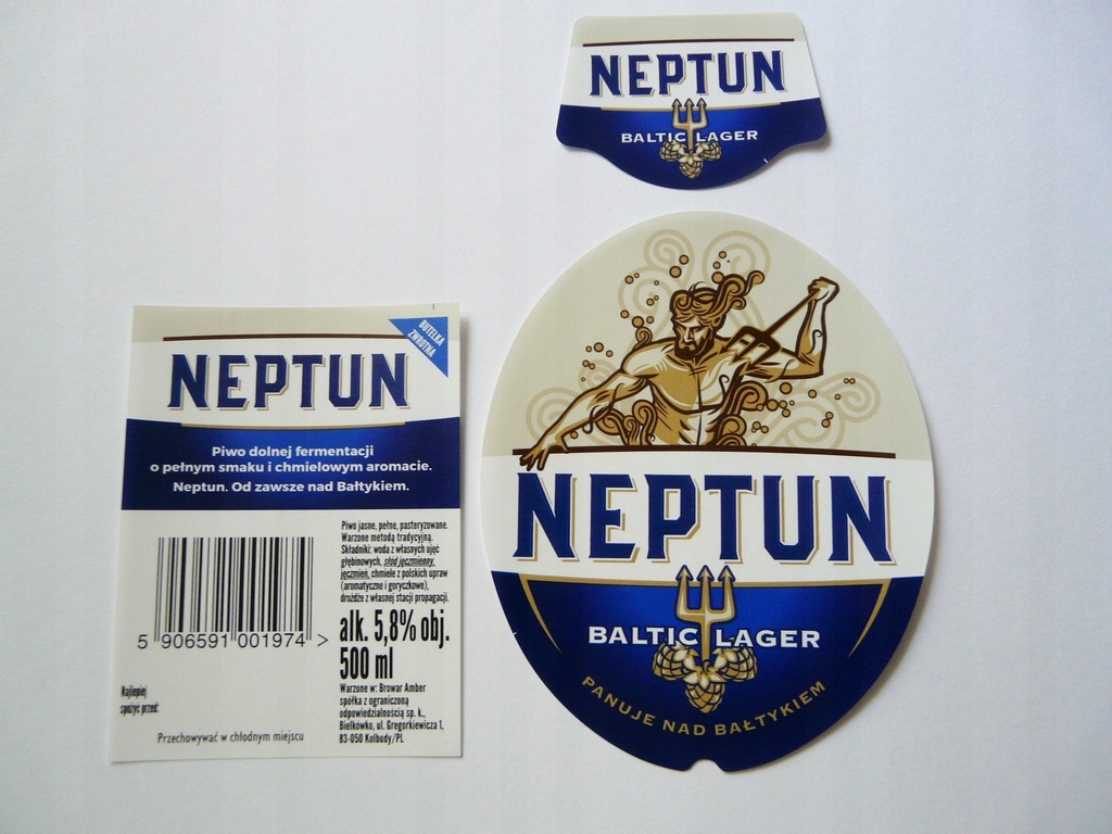 BROWAR AMBER BIELKÓWKO. NEPTUN baltic lager. 500ml