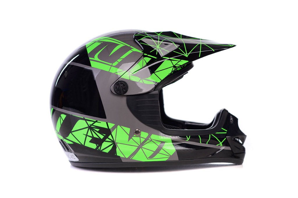 Mały kask dla dziecka na krosa motor quada Zielony