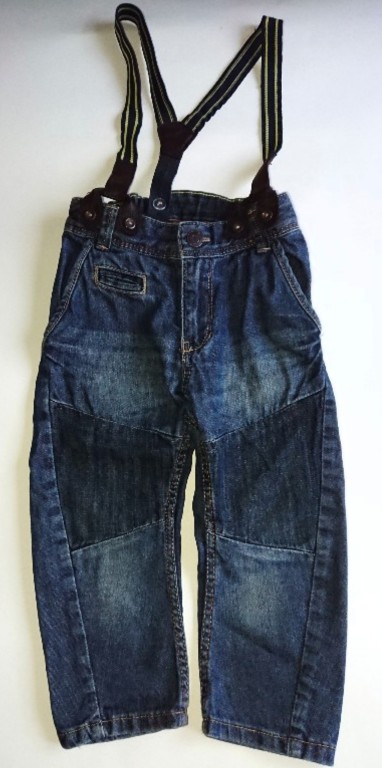spodnie jeans hm szelki 80cm