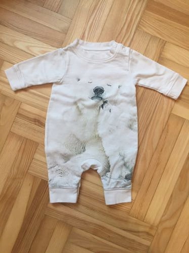 Rampers mothercare 56, misie polarne