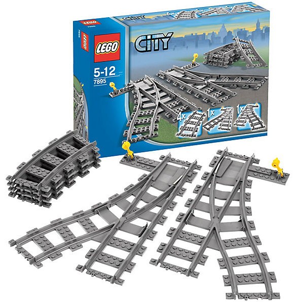 KLOCKI LEGO CITY 7895 ZWROTNICE KOLEJOWE TORY WAWA