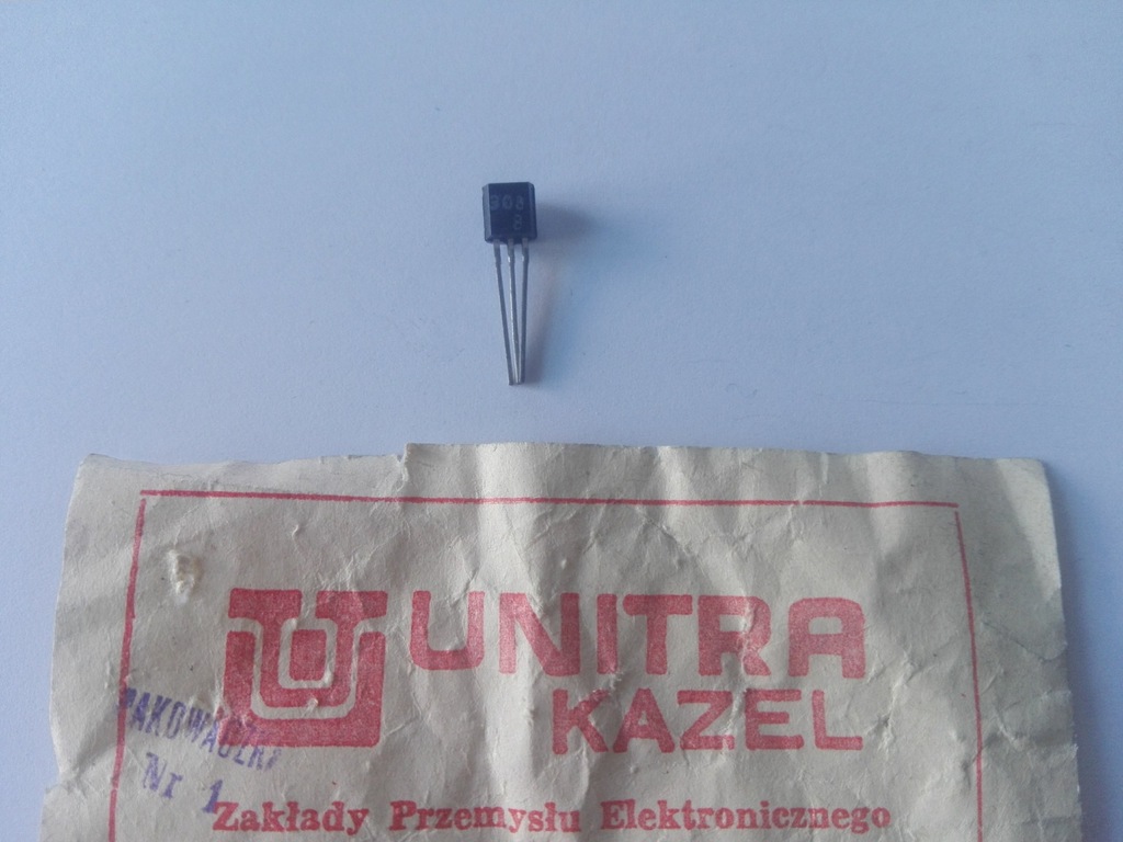 Tranzystor BC308B Unitra KAZEL PNP 30V 0,1A TO92