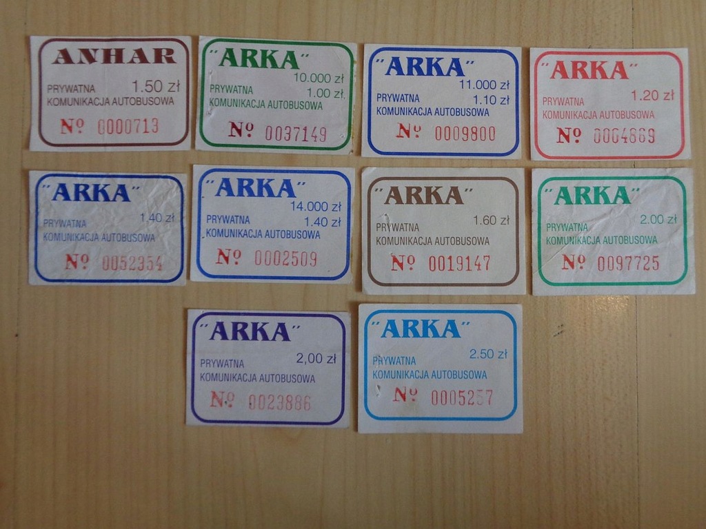 Bilety komunikacja ARKA ANHAR Warszawa Otwock