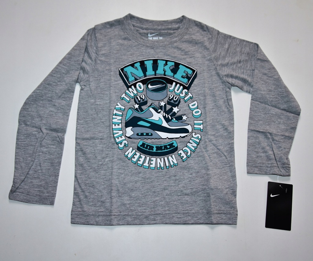 popielata bluza, koszulka Nike Tee 110