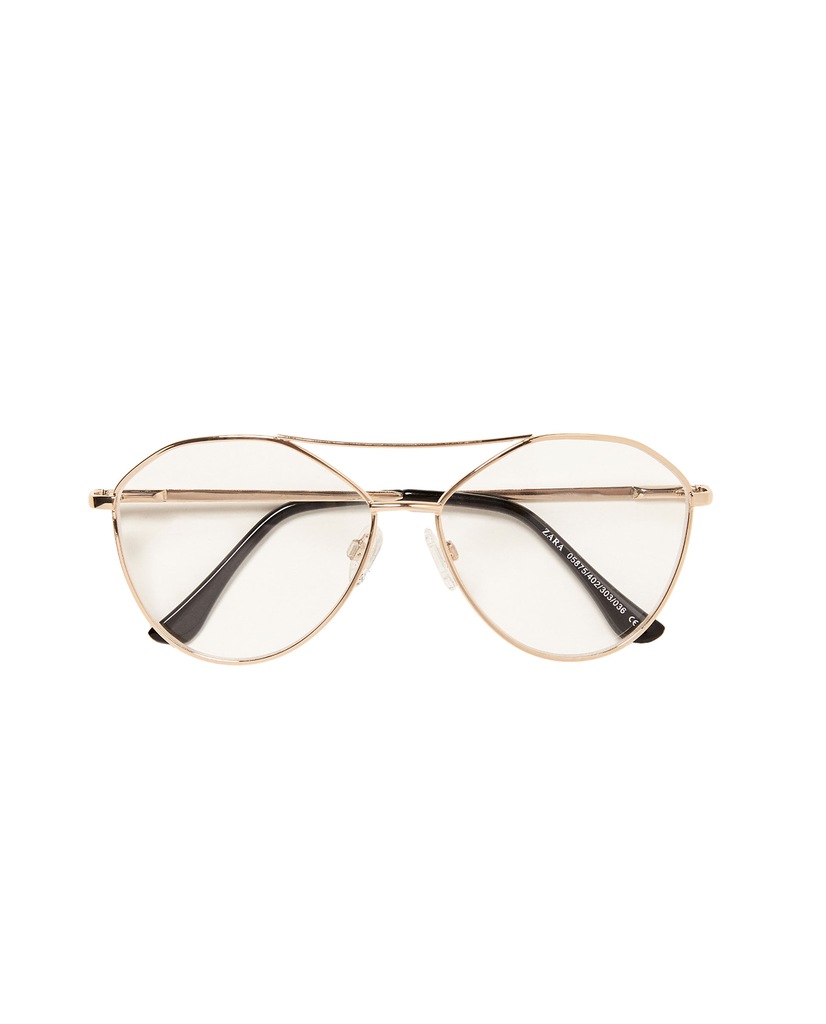 P1M049 ZARA __FD4 OKULARY ZERÓWKI PILOTKI__M