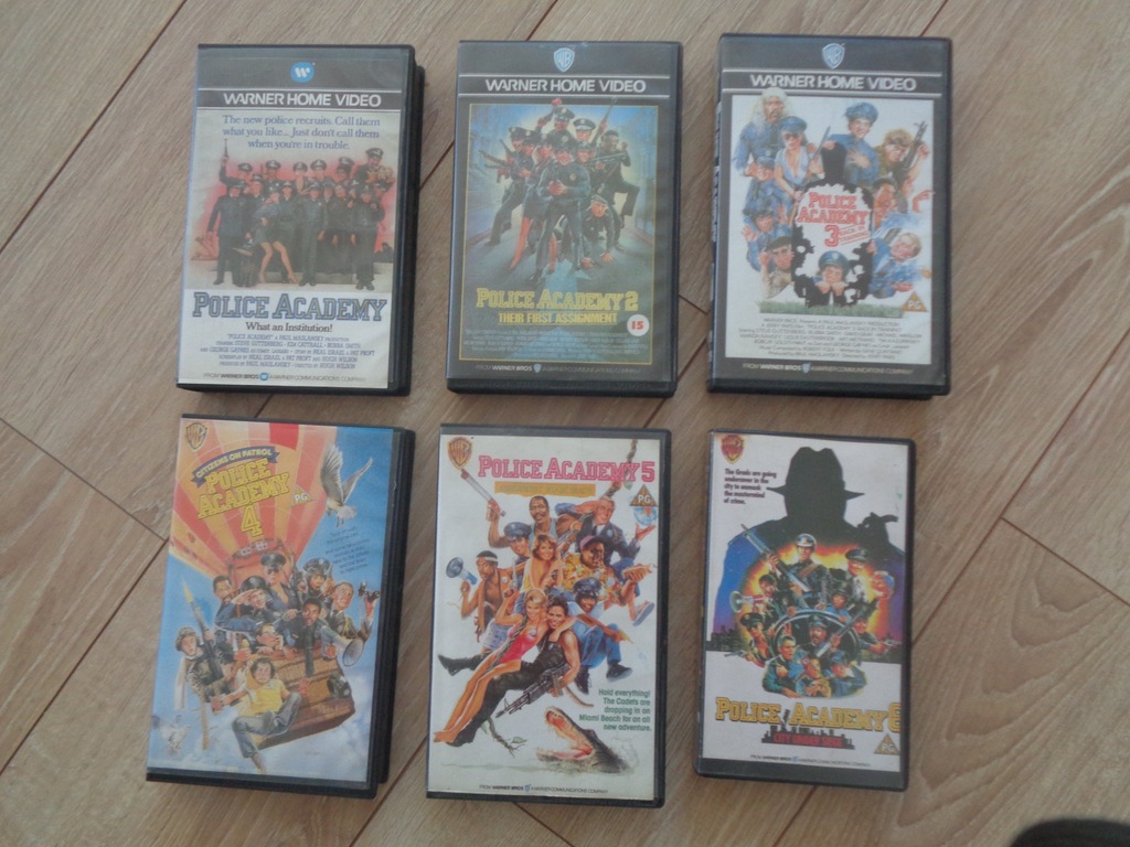 Akademia Policyjna 1-6 Cała seria!!! VHS