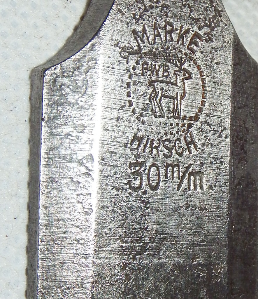 MARKE HIRSCH F,W.B 30MM STARE DŁUTO OD 1ZŁ