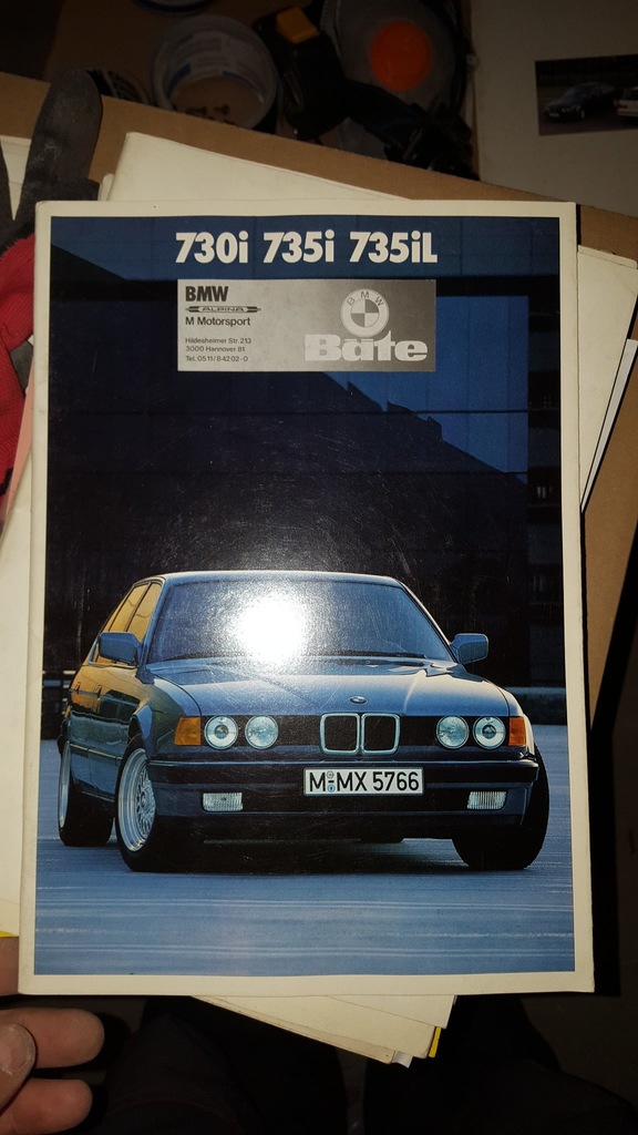 prospekt BMW 730i 735i 735iL E32 1986 r