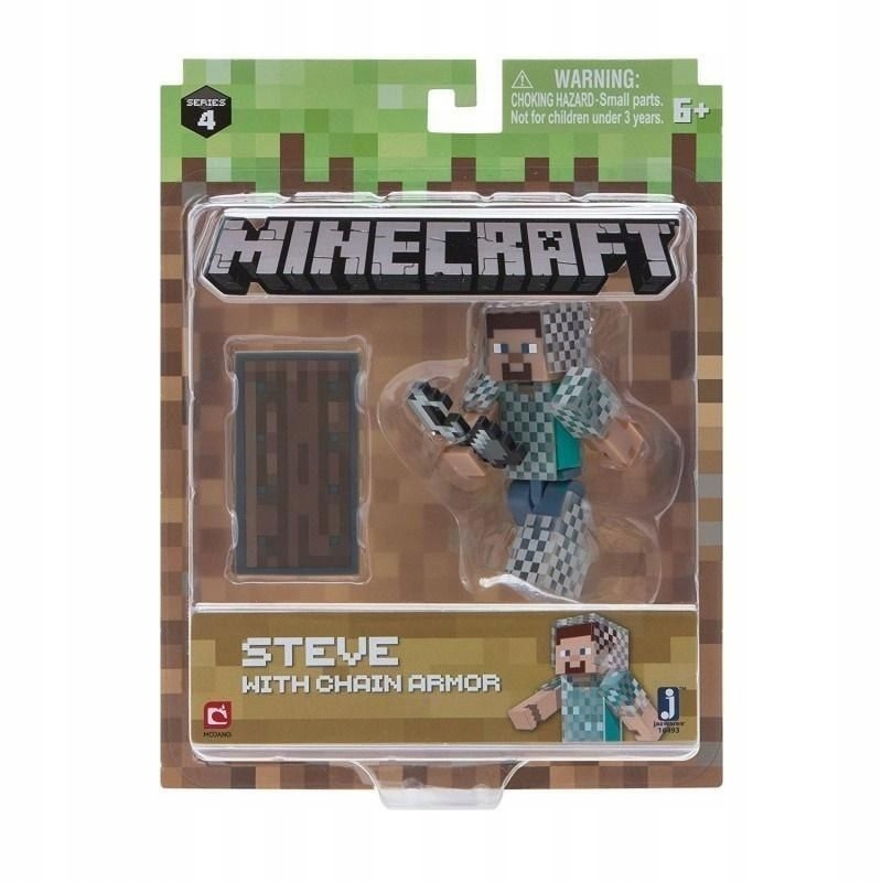 Minecraft - figurka Steve w zbroi z łańcucha
