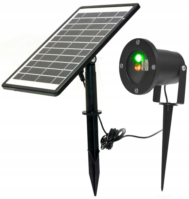 Projektor Laserowy Solarny Laser Ogrodowy Pilot
