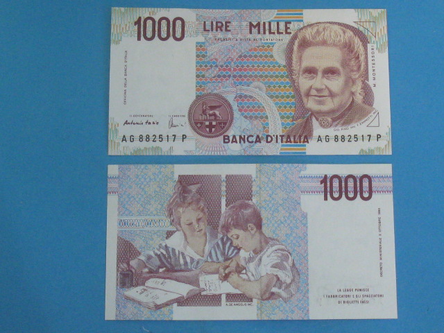 Włochy Banknot 1000 Lire 1990 ! P-114c UNC