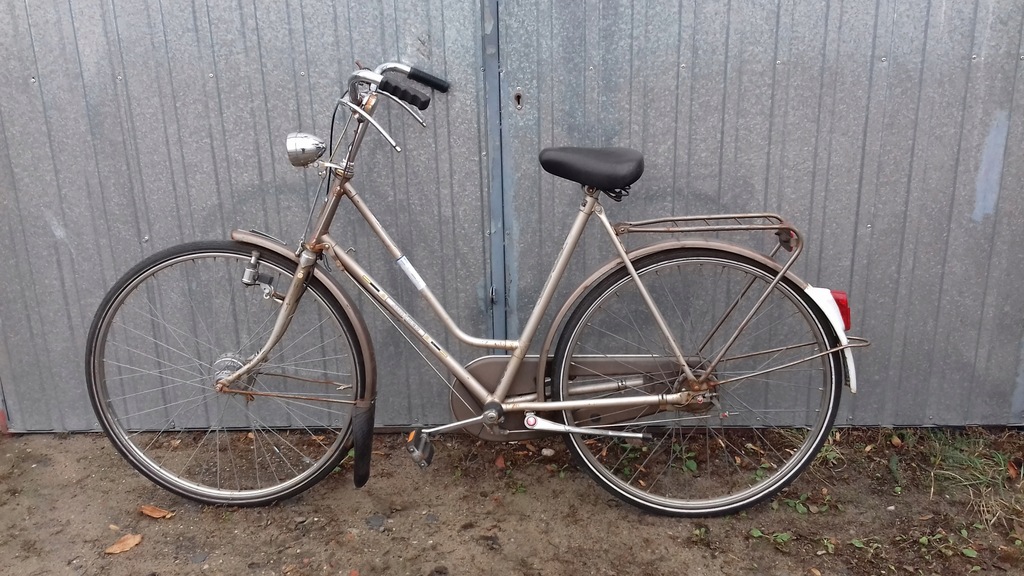 Stary rower damski holenderski cięgna Oldschool