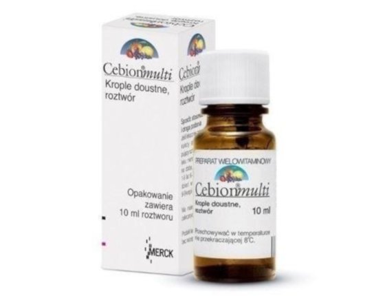 CEBIONMULTI, krople zawierające 9 Witamin, 10 ml