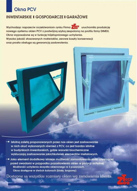 Okno inwentarskie, gospodarcze PRODUCENT ZOOTECH