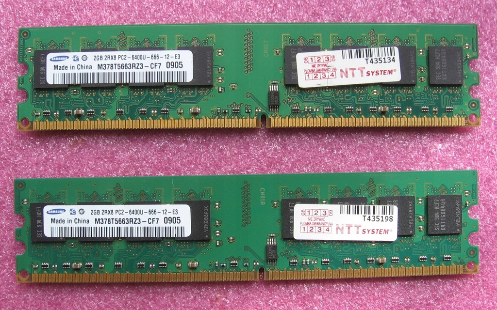 Pamięć DDR2 2x2GB 800 PC6400 Samsung gw12mcy sklep