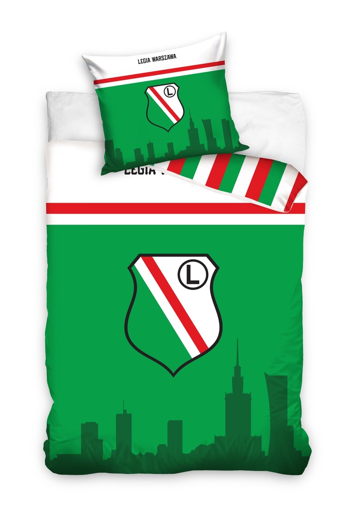 Pościel 160x200 Bawełna Legia Warszawa CWKS Logo