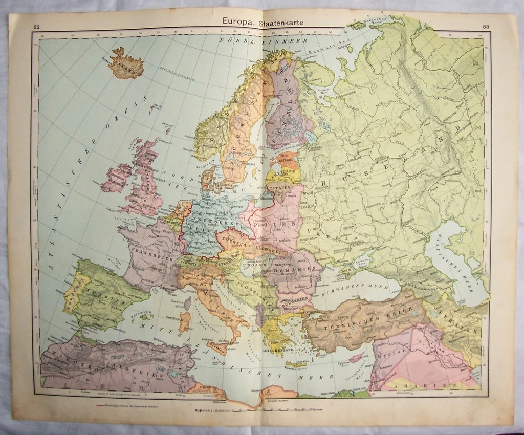 EUROPA. POLITYCZNA. Ok. 1940.