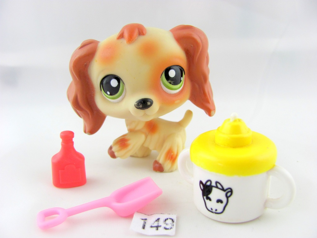 LPS pet shop cocker spaniel z puzzli piesek (149)