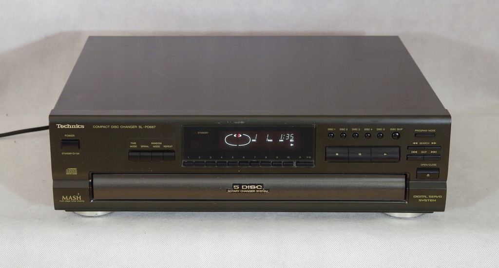 Technics SL-PD687, ZMIENIARKA 5 płyt odtwarzacz Cd