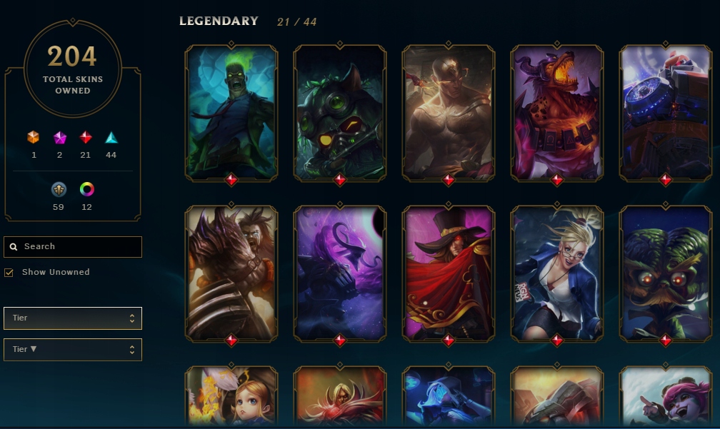 Konto League of Legends ALL CHAMPS PONAD 200 skin