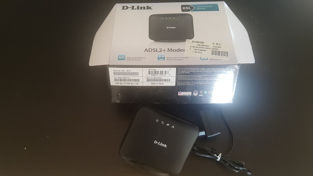 Modem ADSL2+ D-LINK DSL-321B Annex B Netia/Dialog
