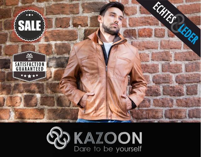 STYLOWA KURTKA SKÓRZANA KAZOON MAN -50%!! M,L,2XL