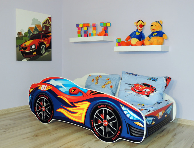 Łóżko dla dziecka SAMOCHÓD 80X160 + MATERAC+GRATIS