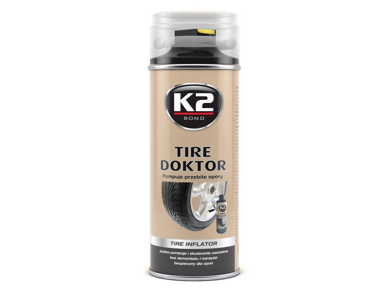 K2 TIRE DOKTOR 400ml POMPUJE OPONY KOŁO ZAPASOWE