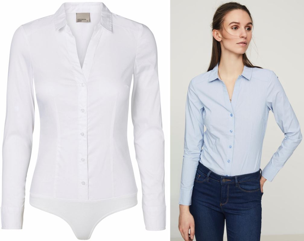 VERO MODA ŚWIETNA BIAŁA KOSZULA BODY M