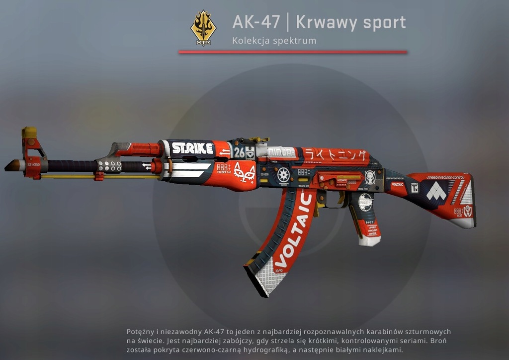 CS:GO SKIN | AK-47 | Krwawy sport MW