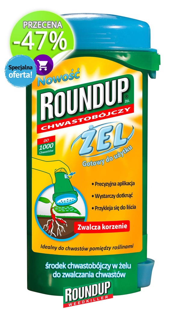 Roundup Żel 140 ml środek chwastobójczy w żelu