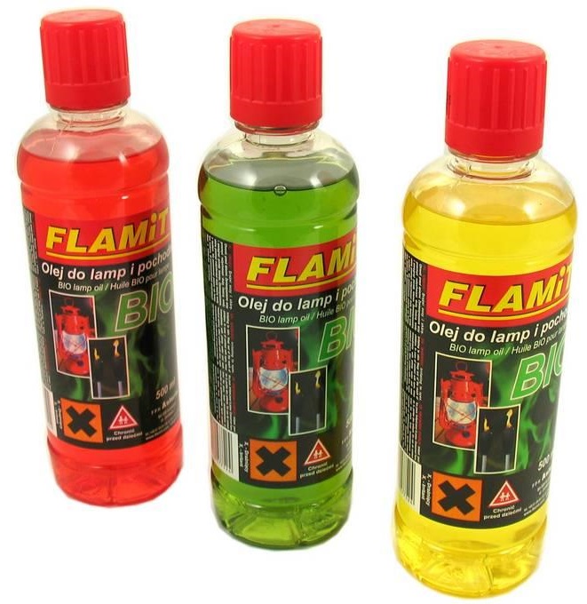 OLEJ DO LAMP ŚWIEC POCHODNI NAFTA CZERWONY 0,5L