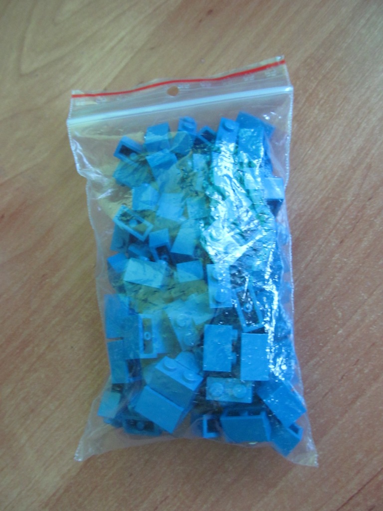 LEGO Space brick niebieski 1x2 dużo 2