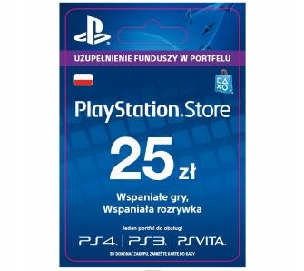 Karta PlayStation Network PSN 25 zł PS3 PS4 Okazja
