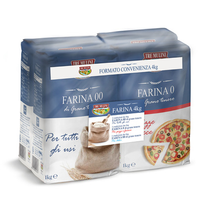 ORYGINALNA WŁOSKA MĄKA DO PIZZY, CIAST 4x1 kg HIT