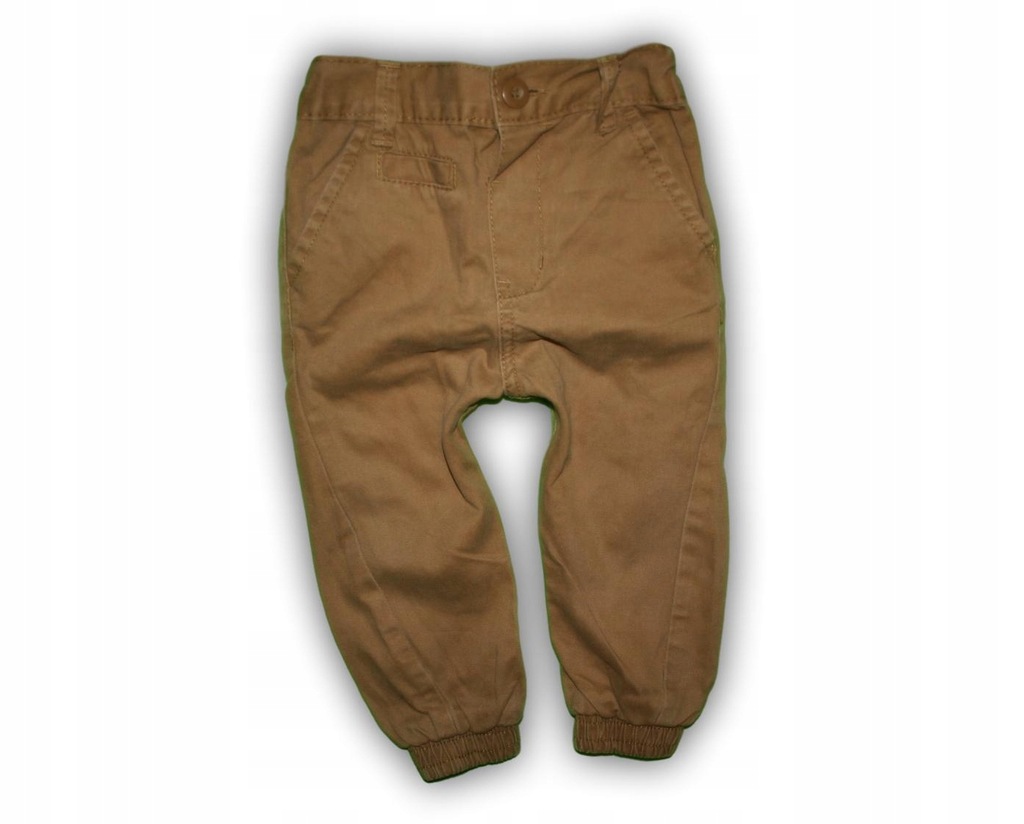 REBEL świetne brązowe spodnie PUMPY 86-92