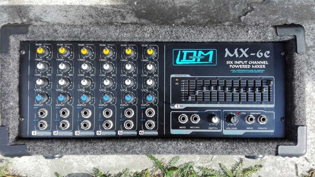 LDM MX-6e 160W 6-CHANEL POWER MIXER WZMACNIACZ