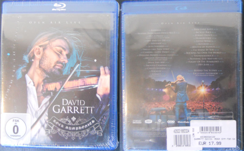 DAVID GARRETT ROCK SYMPHONIES LIVE BLU-RAY FOLIA