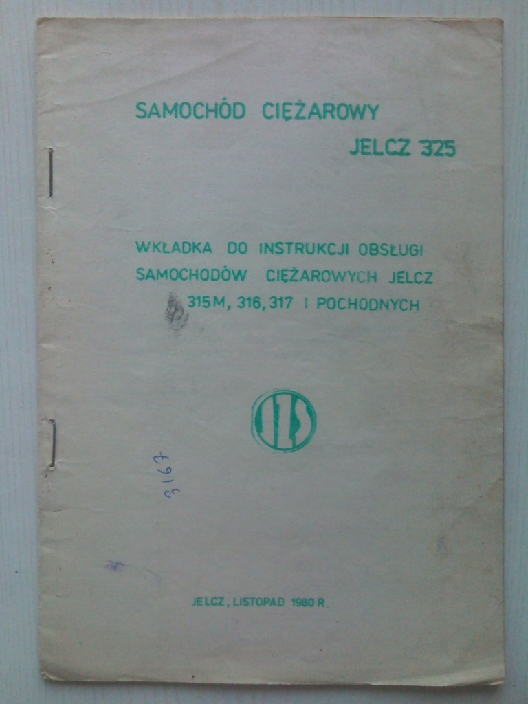 JELCZ 325 SAMOCHODY CIĘŻAROWE INSTRUKCJA OBSŁUGI