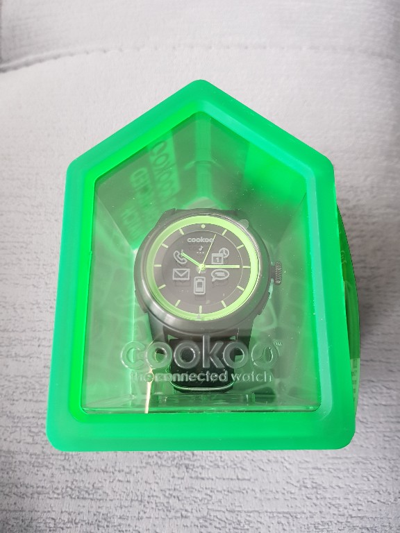 Smartwatch firmy Cookoo czarno-zielony