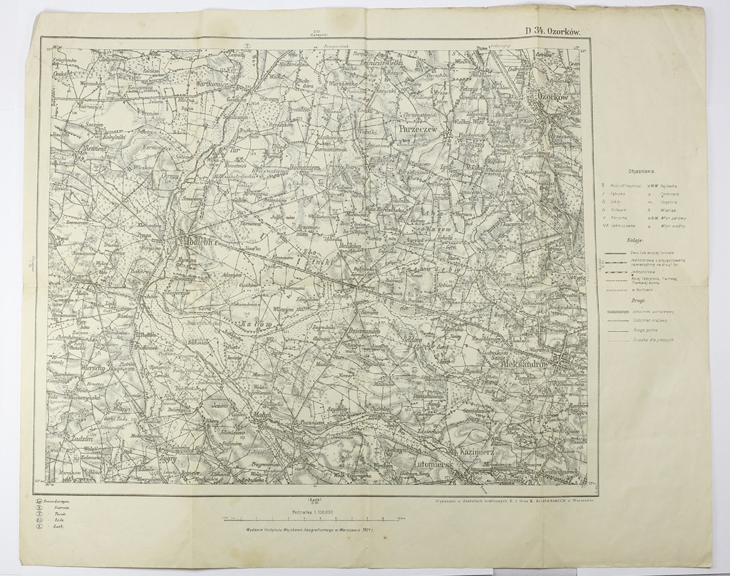 Ozorków Poddębice Kazimierz Lutomiersk WIG 1921