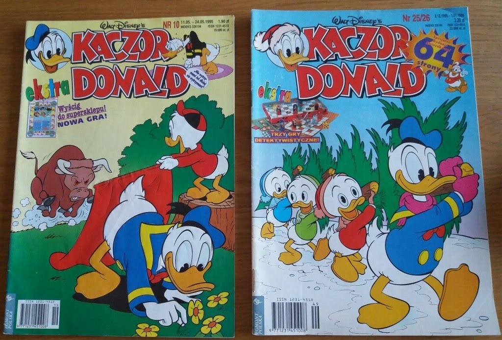 Komiks Kaczor Donald 2 numery 1995 r.