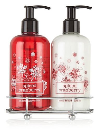 ZESTAW MYDŁO BALSAM DO RĄK CIAŁA SPICED CRANBERRY