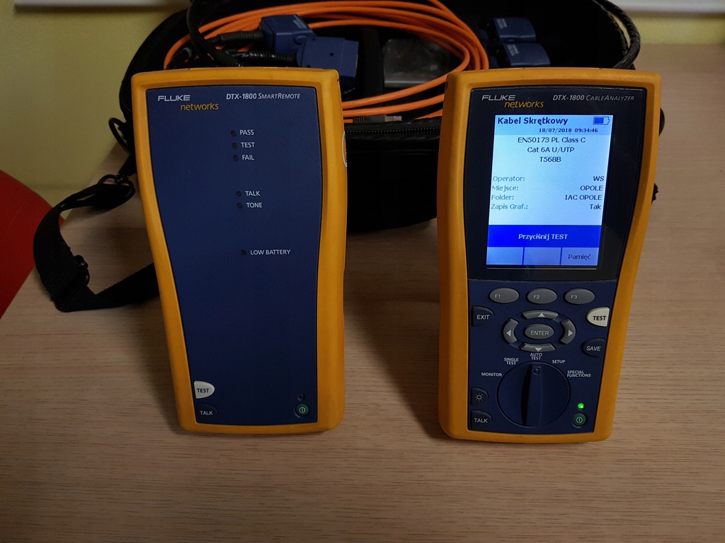 Miernik LAN FLUKE DTX-1800 UTP/SFTP CAT.5/6/6A