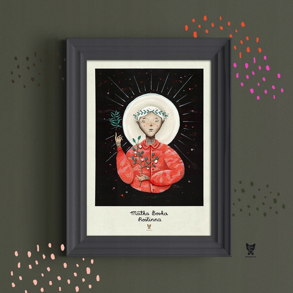 Plakat MATKA BOSKA ROSLINNA Pan Lis design DDZ