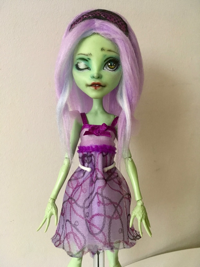 Lalka Monster High Venus ooak repaint wig