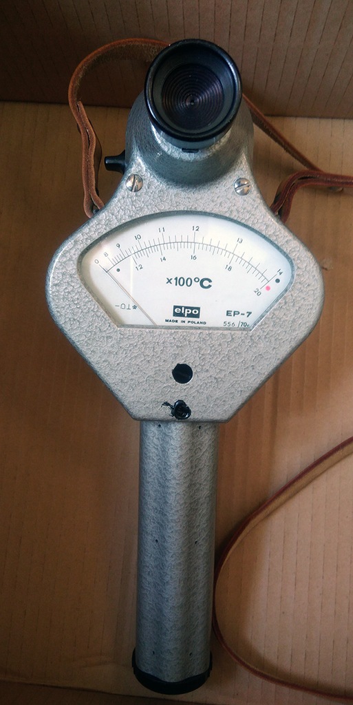 zabytkowy stary Pirometr EP7 ELPO do 2000°C