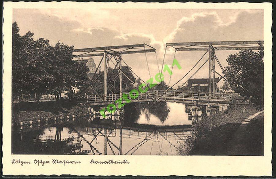 GIŻYCKO Lotzen Most zwodzony, kanał Kanalbrucke