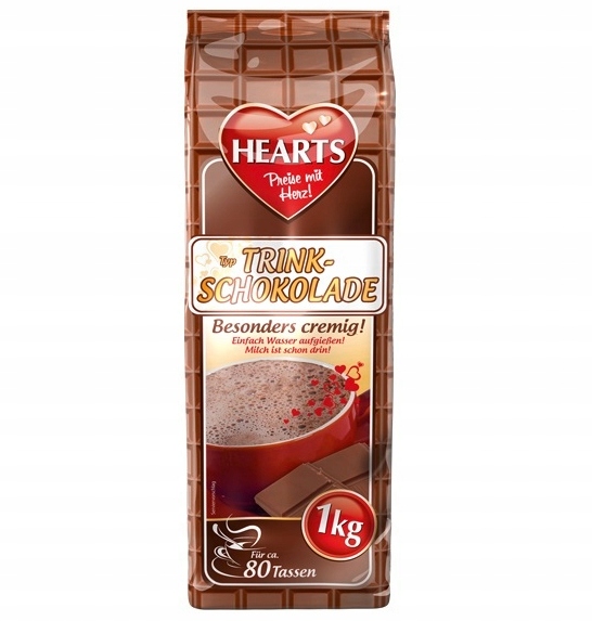 HEARTS 1kg CAPPUCCINO NIEMIECKIE czekoladowe