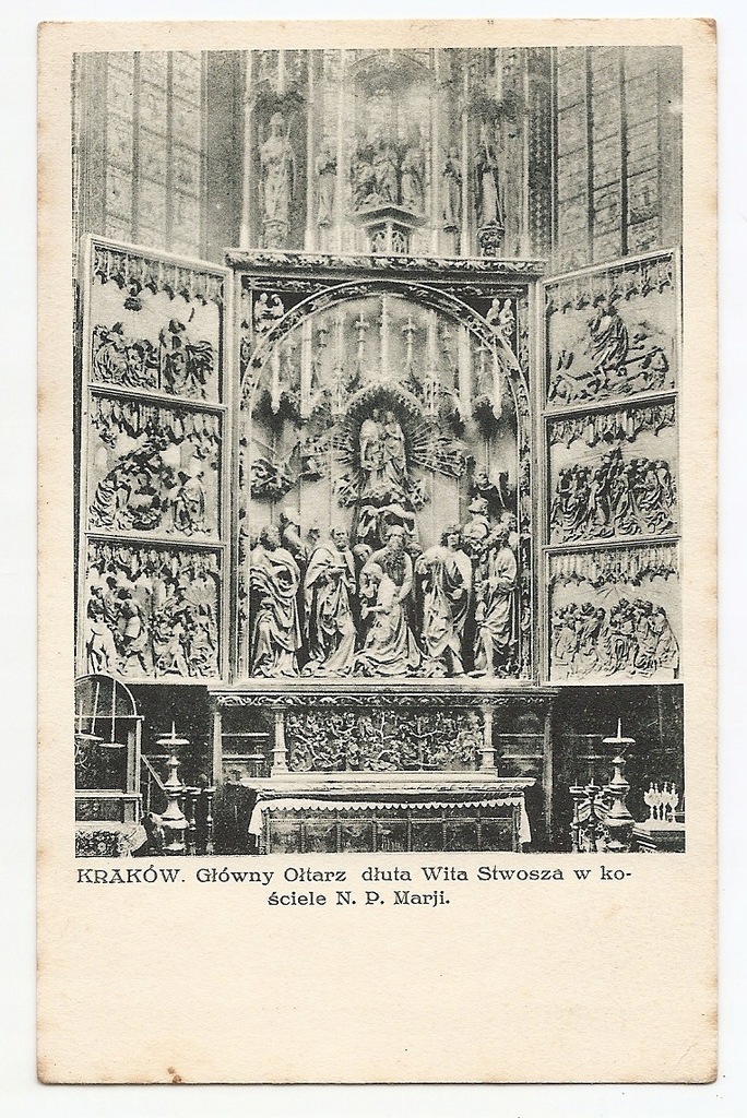KRAKÓW -KOŚCIÓŁ MARIACKI OŁTARZ WITA STWOSZA